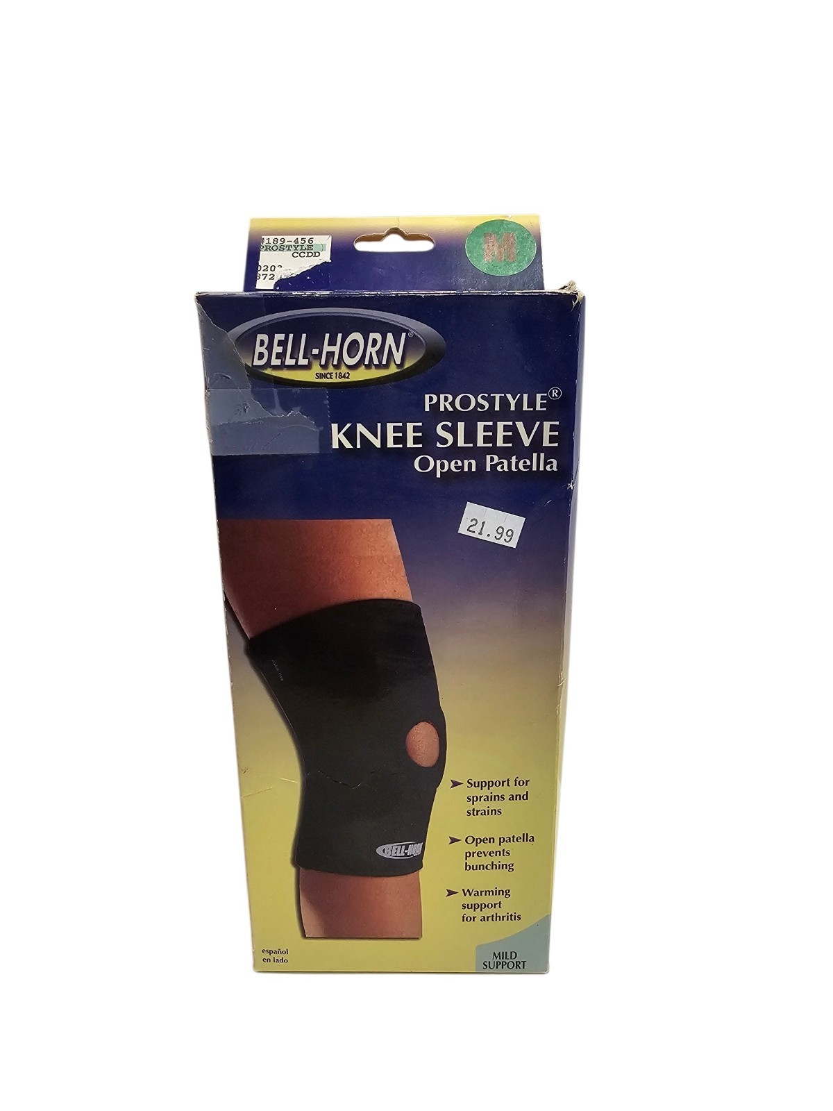 Bell Horn Prostyle Knee Sleeve Size M Open Patella Medium Black