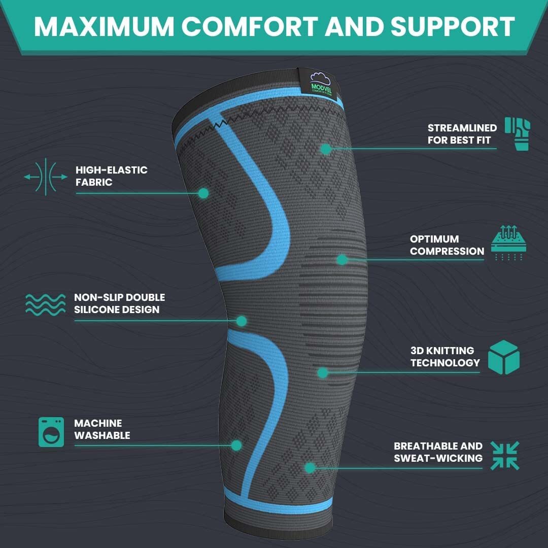 Knee Sleeve Compression Brace Support Joint Pain Meniscus Tear Arthritis Relief