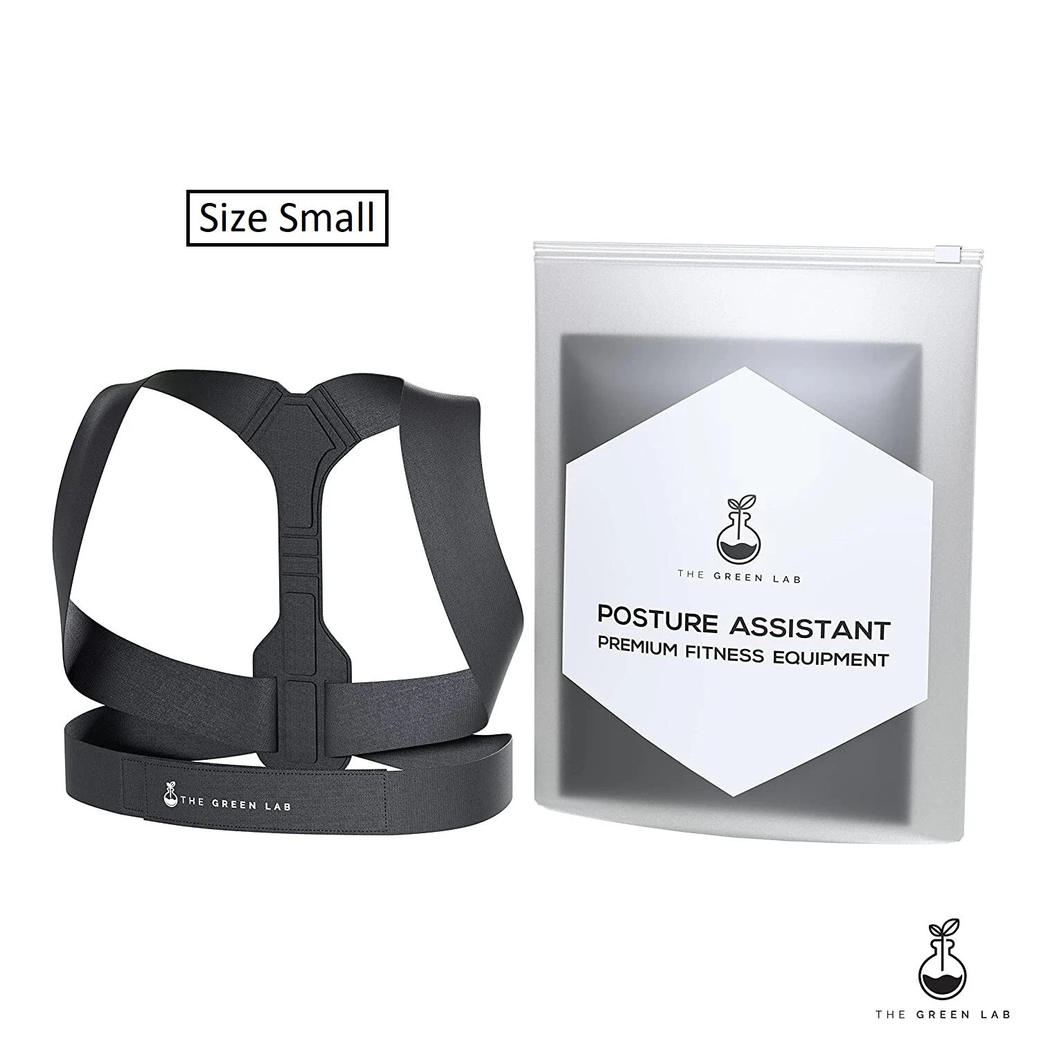 THE GREEN LAB Posture Corrector for Men and Women Posture Support Trainer Black