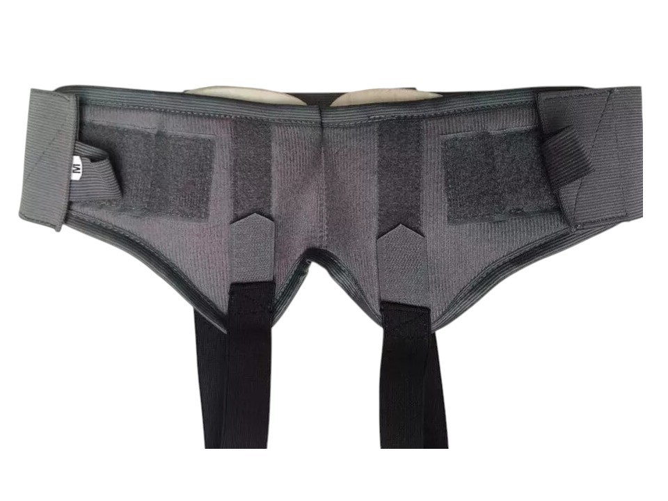 Mens Hernia Support Belt Truss Inguinal with 2 Removable Compression Pads