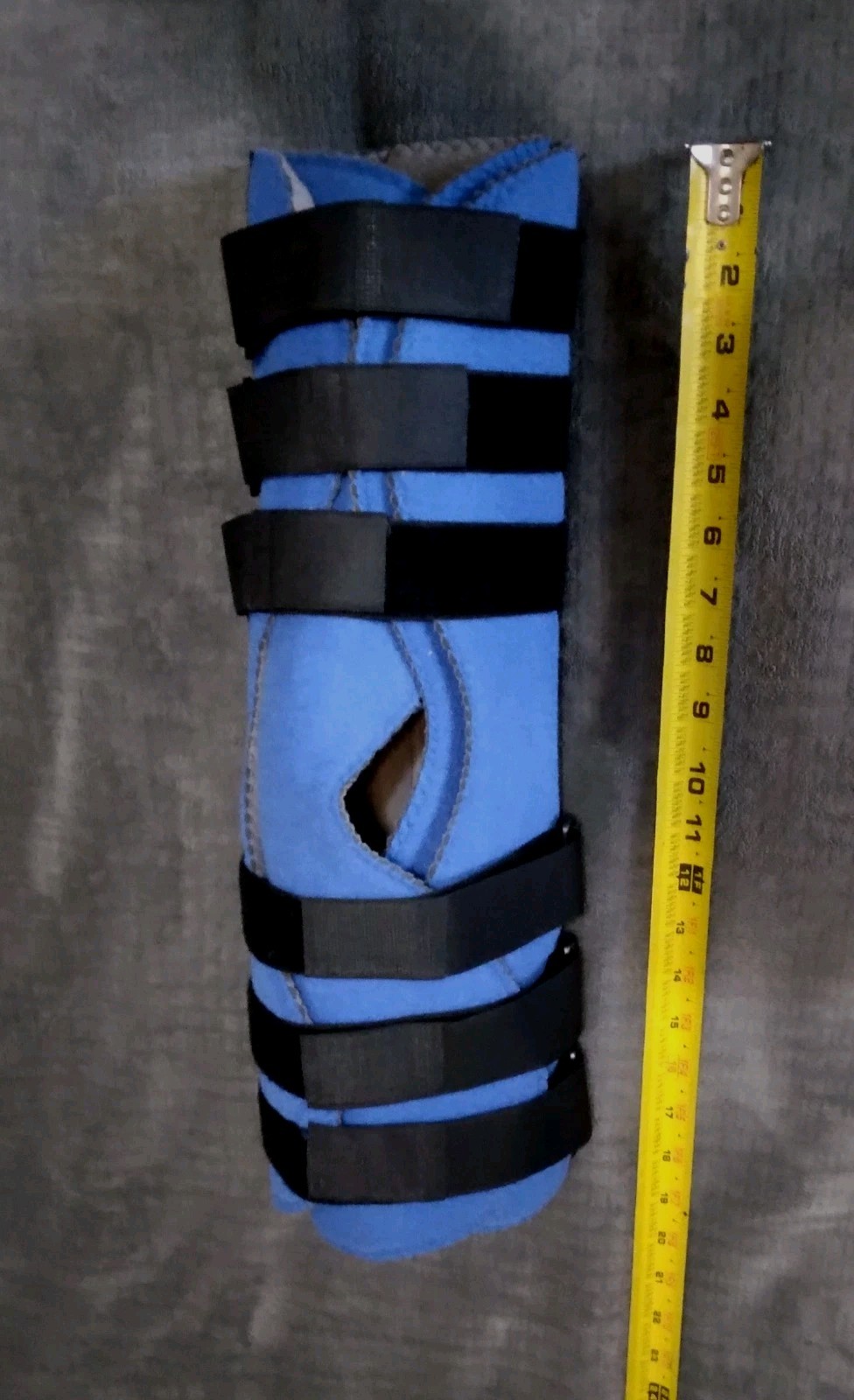 Adjustable Knee/ Leg Brace Immobilizer With Velco Srtaps, Blue