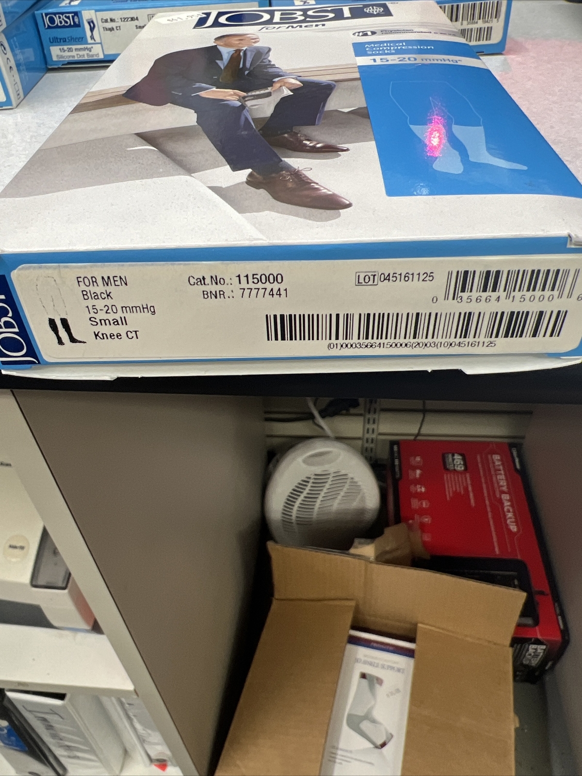 Jobst for Men Knee High CT 15-20mmHg Black Small