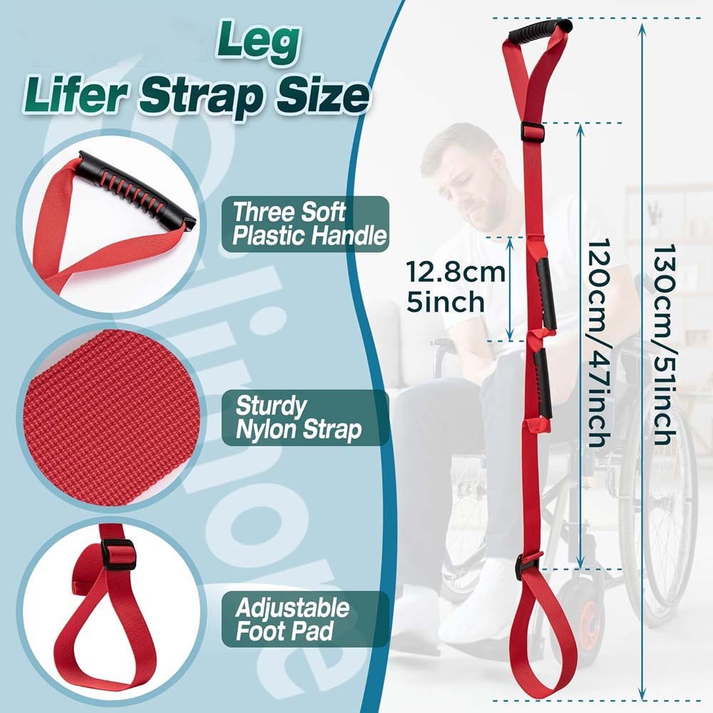Nylon Mobility Leg Lifting Strap Adjustable fits Rehabilitation & Daily Home Use