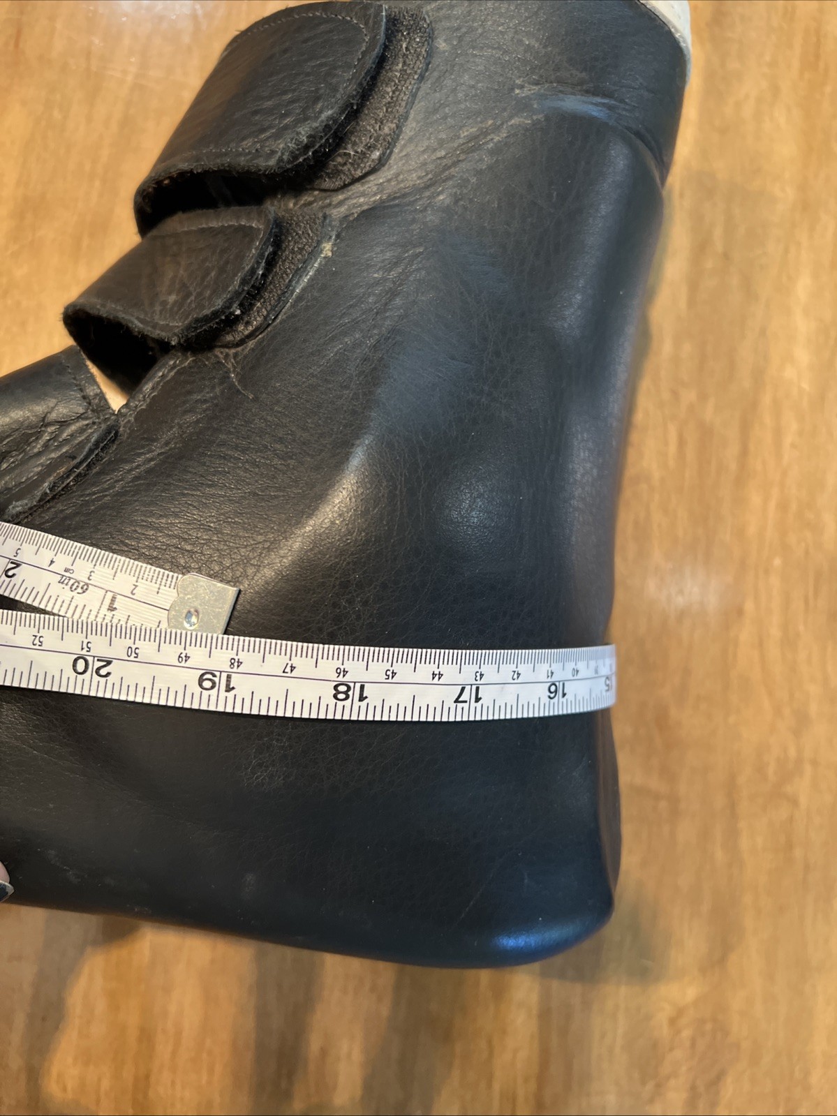 Black Leather Custom Ankle Brace Support Left AFO Size Large