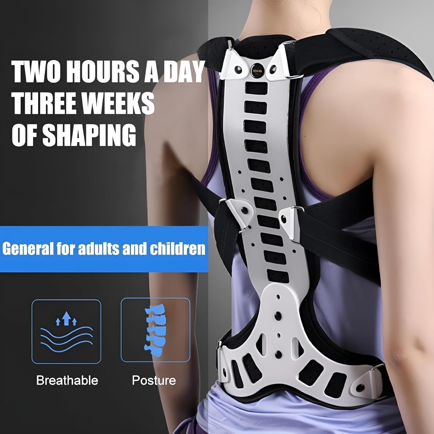 Adjustable Spine Posture Corrector for Back Support,2026 New Full Scoliosis B…