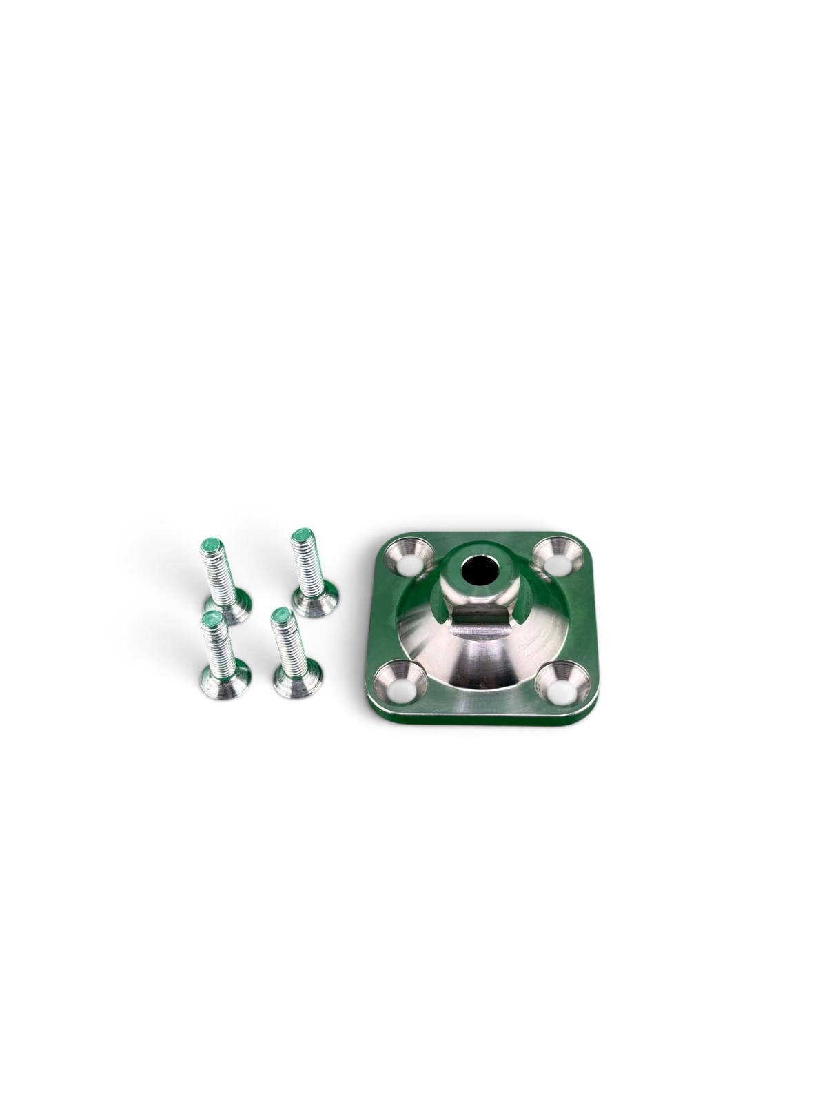 Bulldog 4 hole male pyramid prosthetic plate adapter. P1-WH.