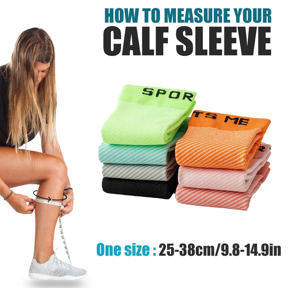 1Pair Calf Compression Sleeves Running Leg Compression Sleeve 22-32mmHg Compress
