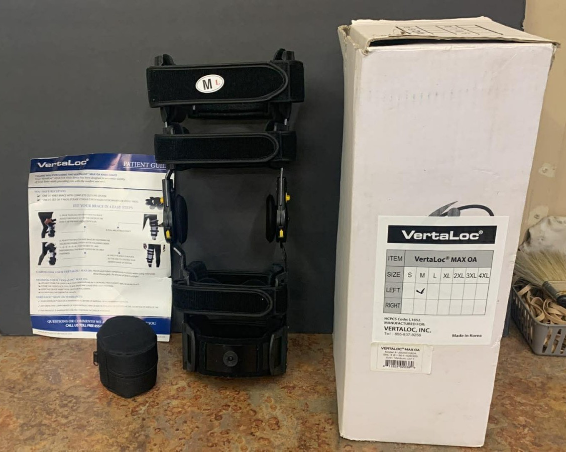 VertaLoc MAX OA Knee Brace Large Left Leg Hinged Unloader Orthosis Support L1852
