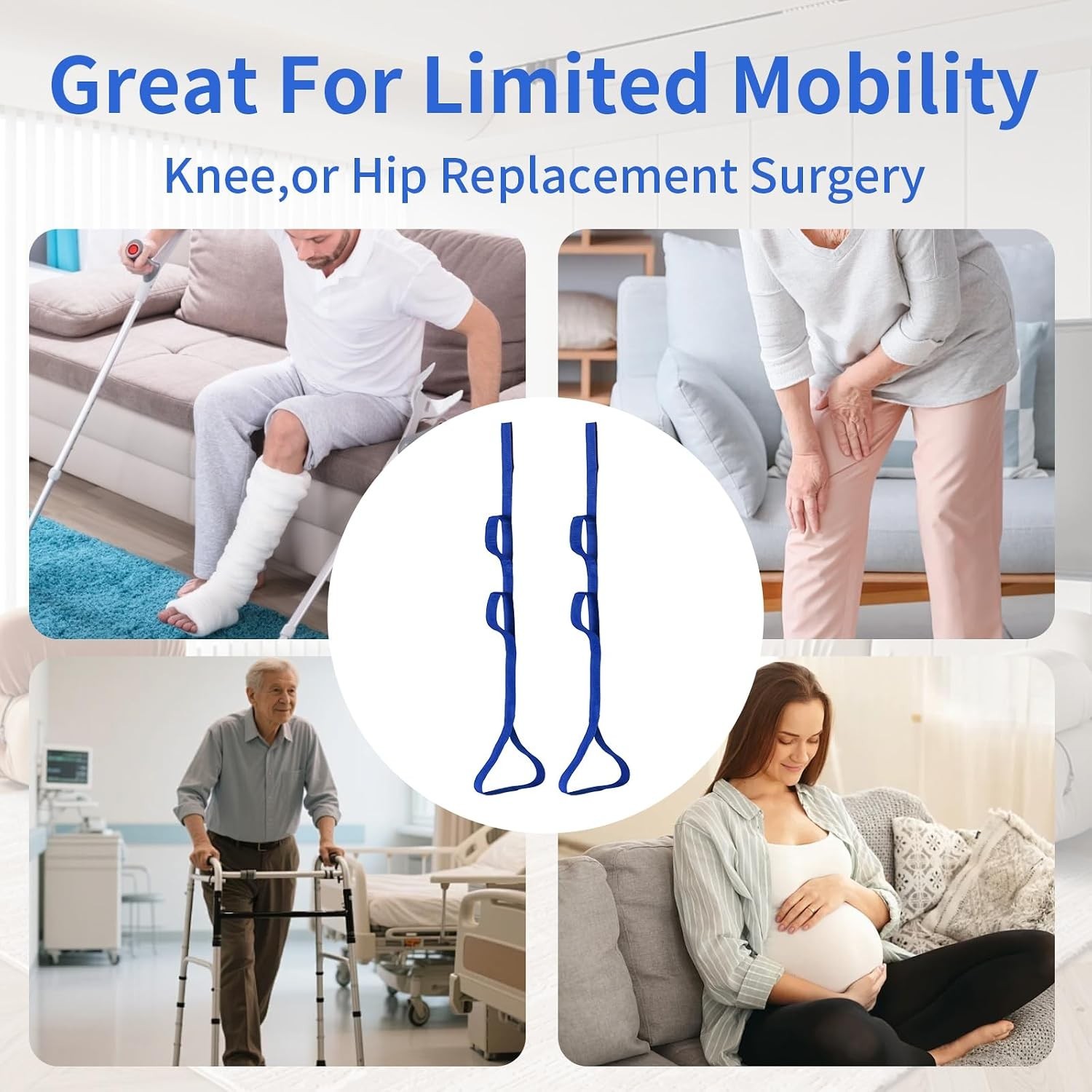 2 Pack 46 Inch Leg Lifter After Hip & Knee Surgery Perfect Elderly Post Hip/Knee