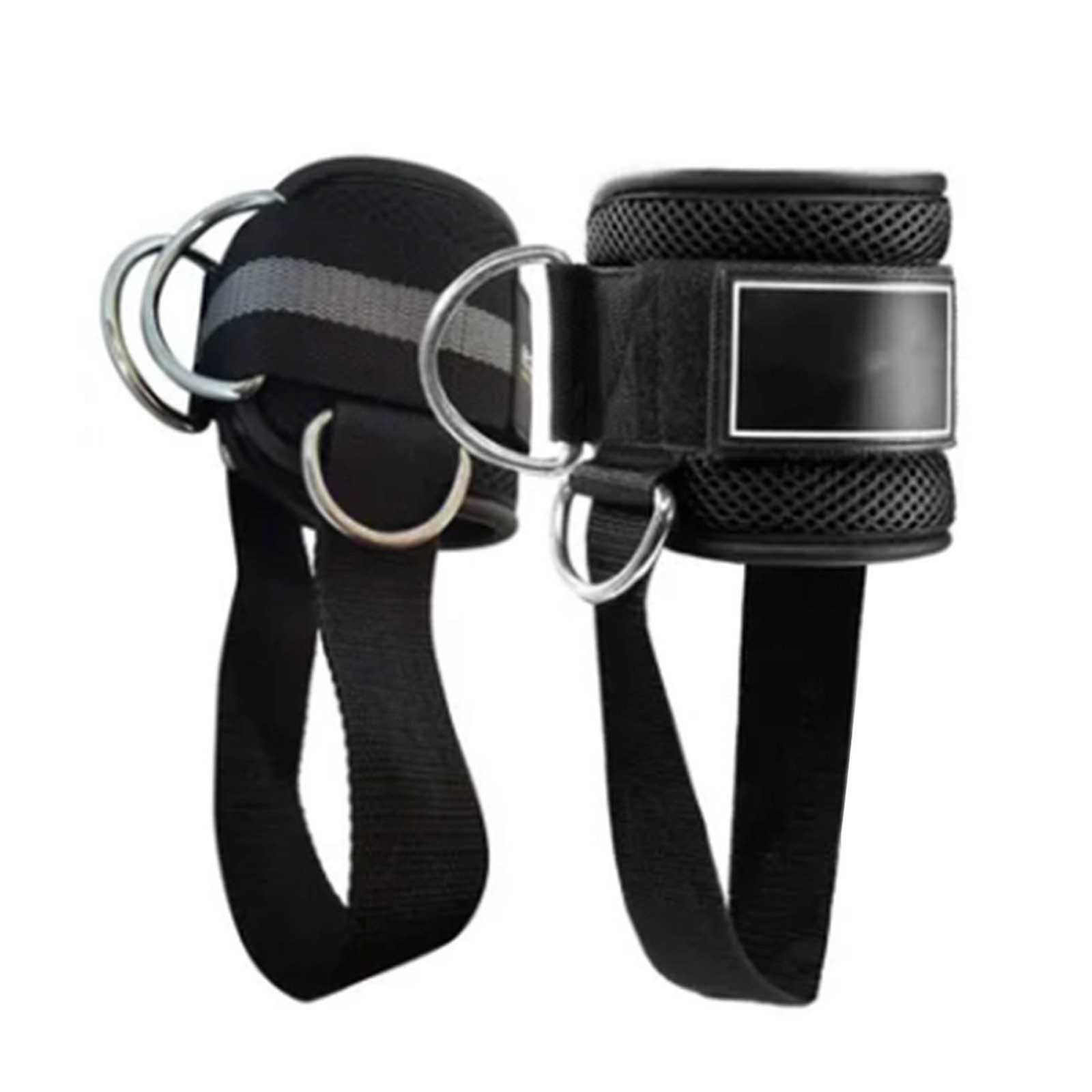 1 Pair Ankle Straps For Cable Machine Fitness Hook & Loop Ankle Cuffs W/