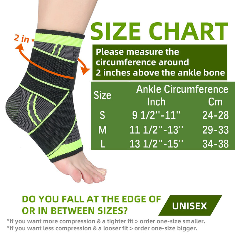 Ankle Brace Adjustable Compression Sleeve Support Heel Brace Achilles Tendonitis