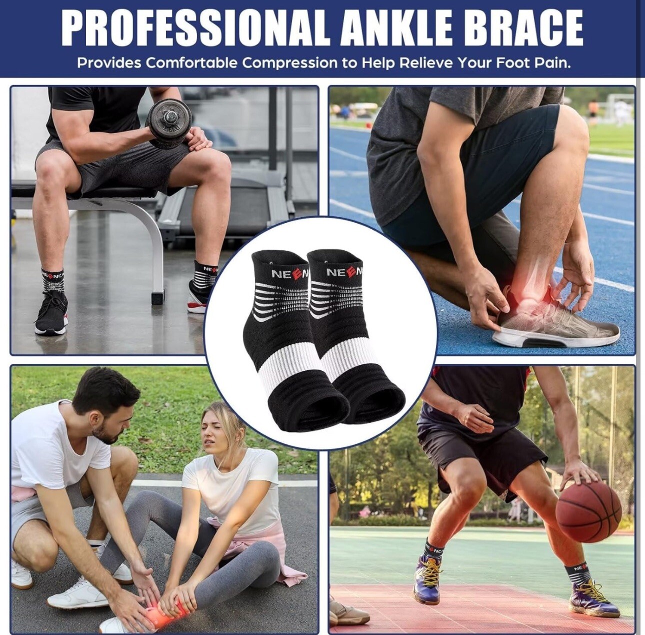 Ankle Brace for Women & Men, Foot Pain Relief Ankle Support, Achilles Tendoni…