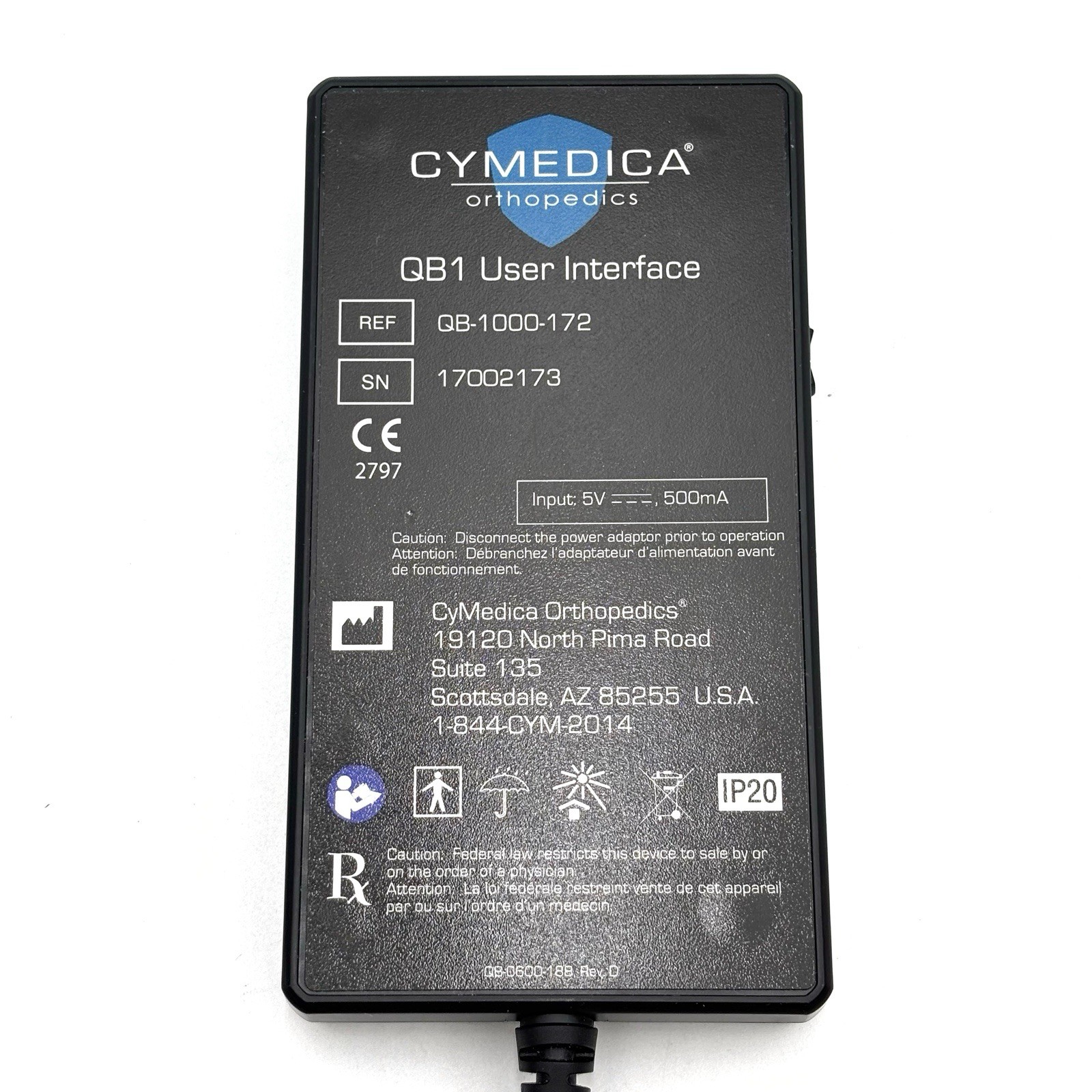 CyMedica Orthopedics QB1 (NMES) Rehabilitation System Remote ONLY