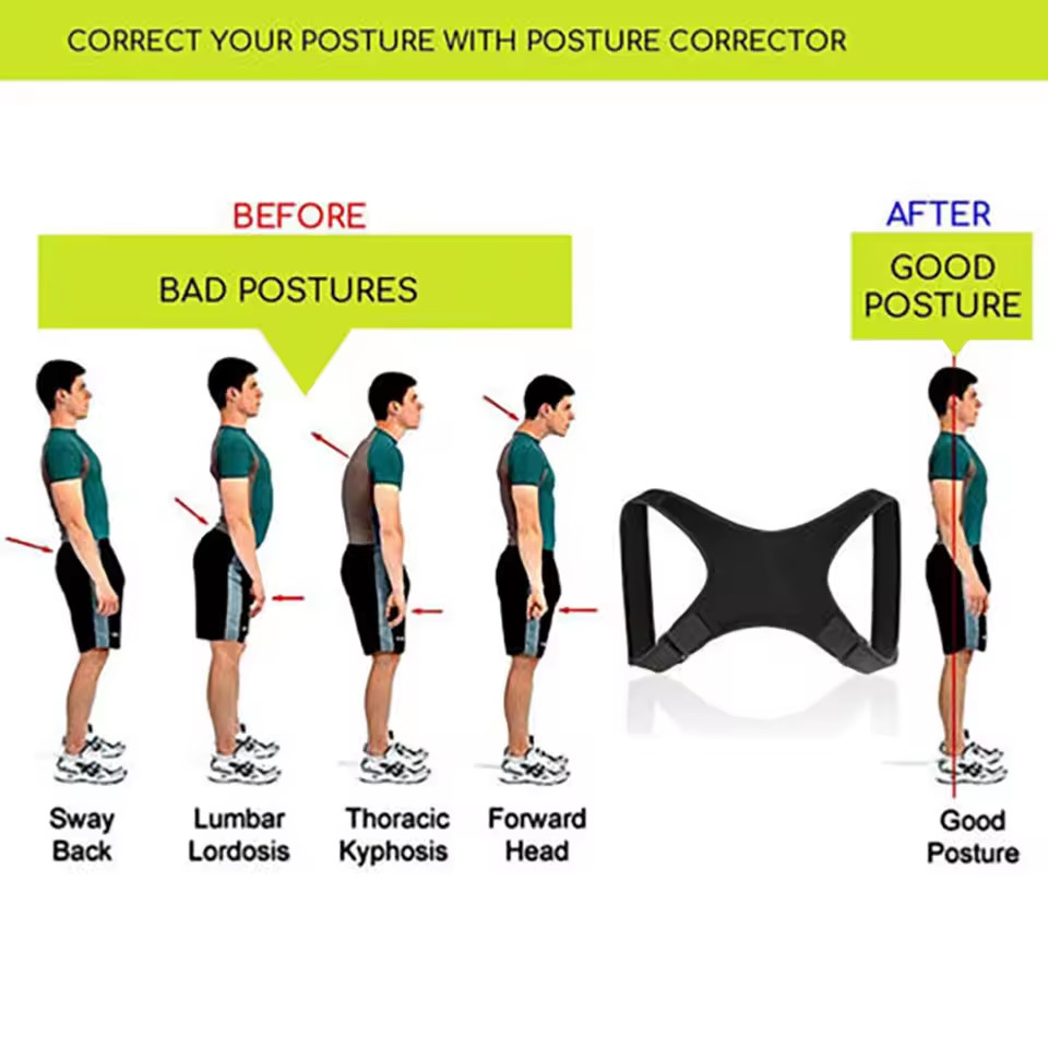 Adjustable Posture Corrector Back Shoulder Support Correct Brace Belt Men Women