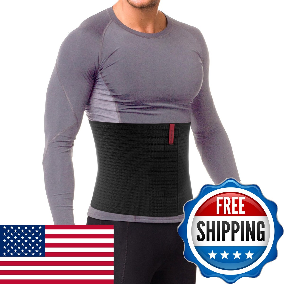 ORTONYX Umbilical Hernia Belt Abdominal Binder 10.25″ Band for Men Women