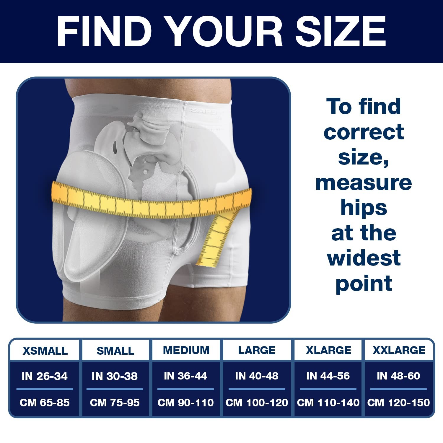 SAFEHIP AirX Women’s Hip Protector Small 30-38 inches Fall Prevention