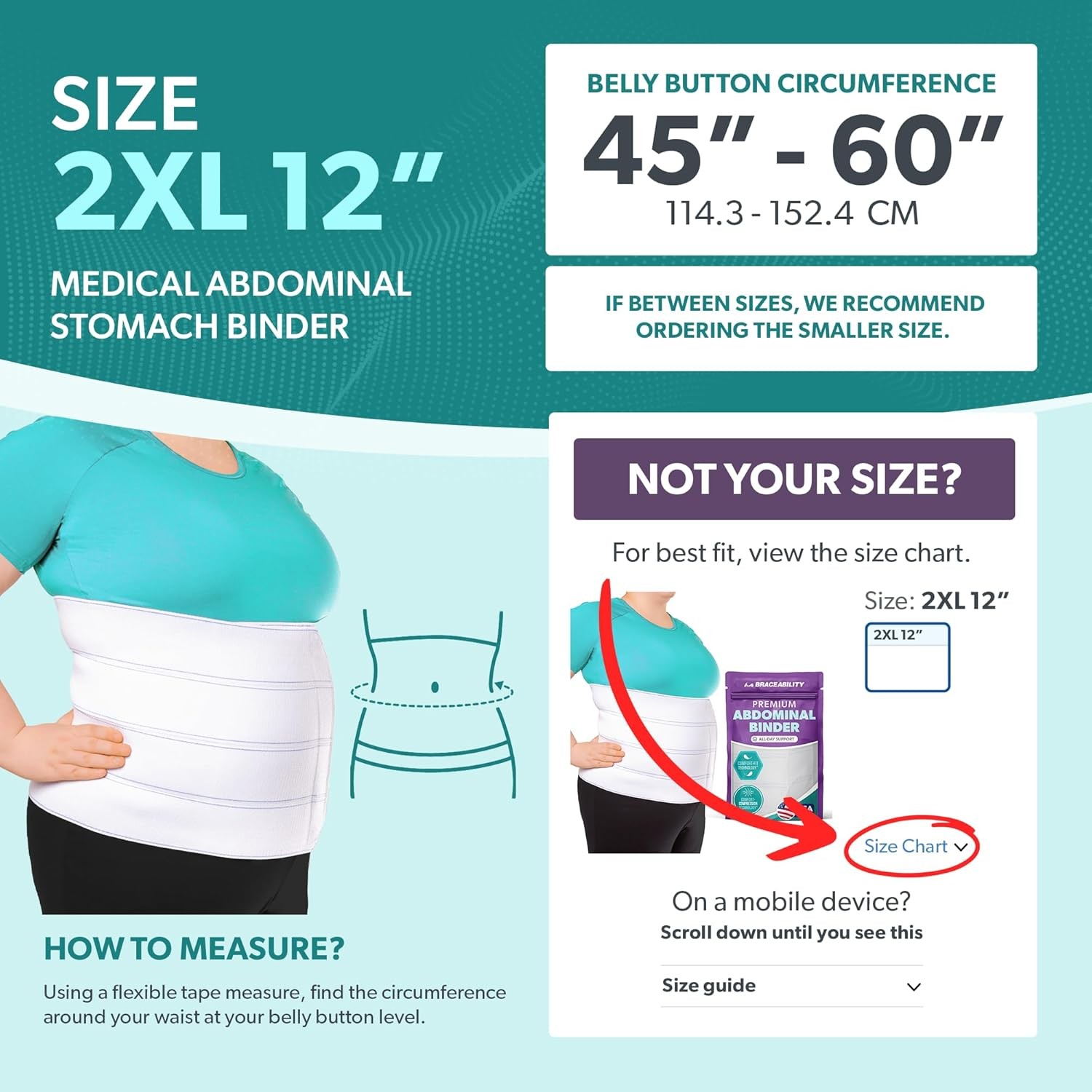 Medical Abdominal Stomach Binder – XXL Belly Band Compression for Diastasis