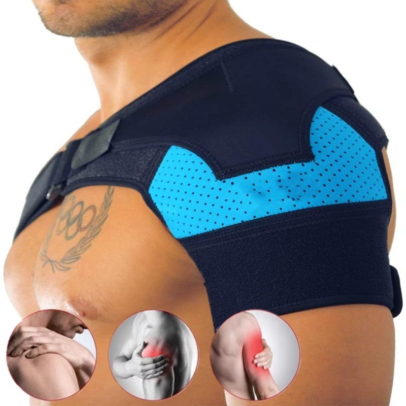 Shoulder Brace Ice Pack Support Rotator Cuff Compression Pain Relief Men Women