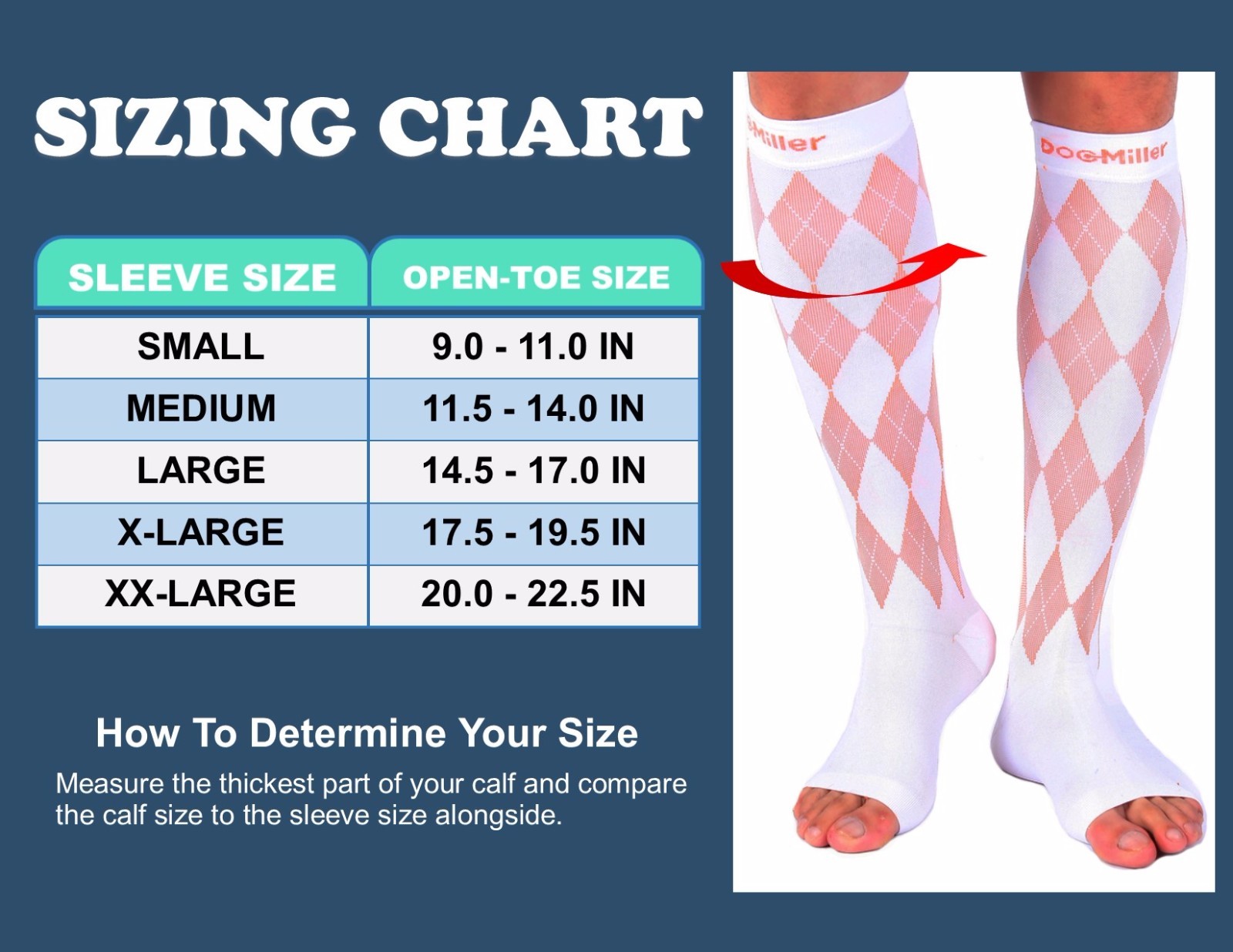 Doc Miller Socks Open Toe Compression Stockings 20-30MMHG Relieve Varicose Pain