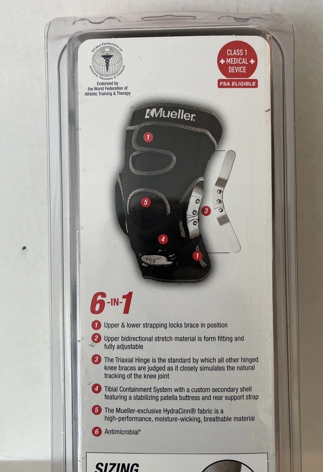 Mueller Sport Care HG80 Hinged Knee Brace Triaxial Hinge Maximum Support 54011