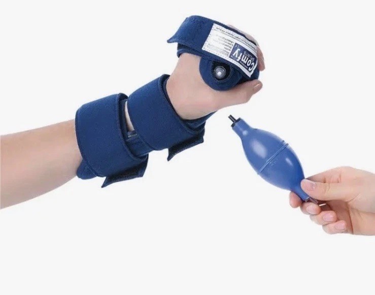 Comfy Splints Inflatable Air Hand Roll Orthosis Promotes Extension Washable