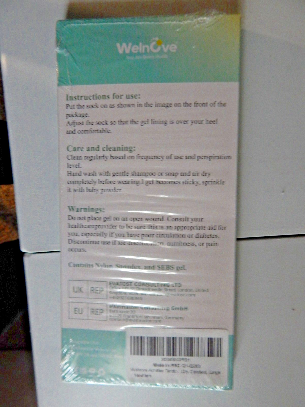 WelnOve Achilles Heel Protection Pad Socks
