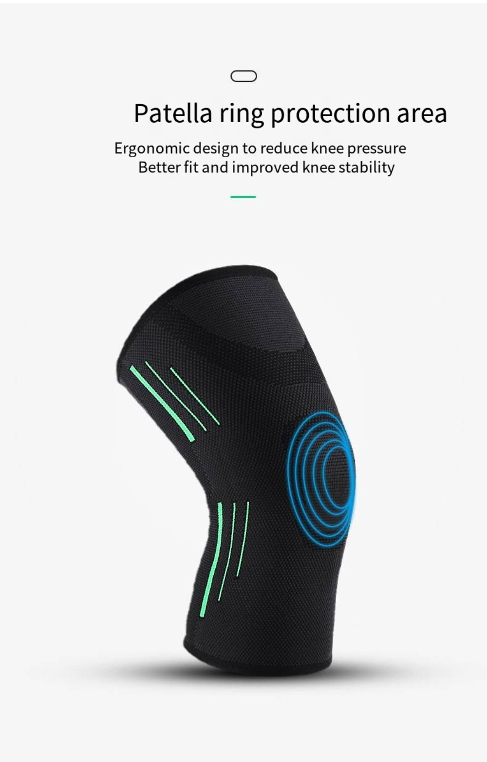 Outdoor Knitting Sports Knee Pads Fitness Running Bandage Compression Knee Pads