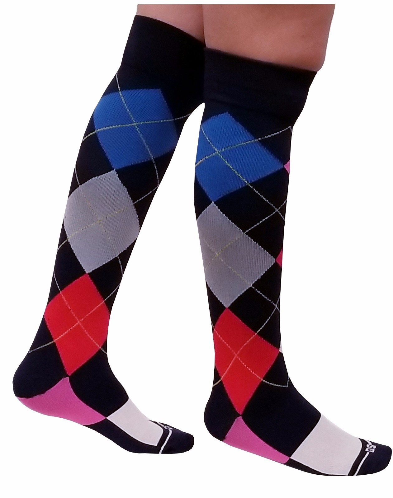 6 Pairs Pack 15-20 mmHg Sports Travelers Anti-Fatigue Compression Socks 9-11