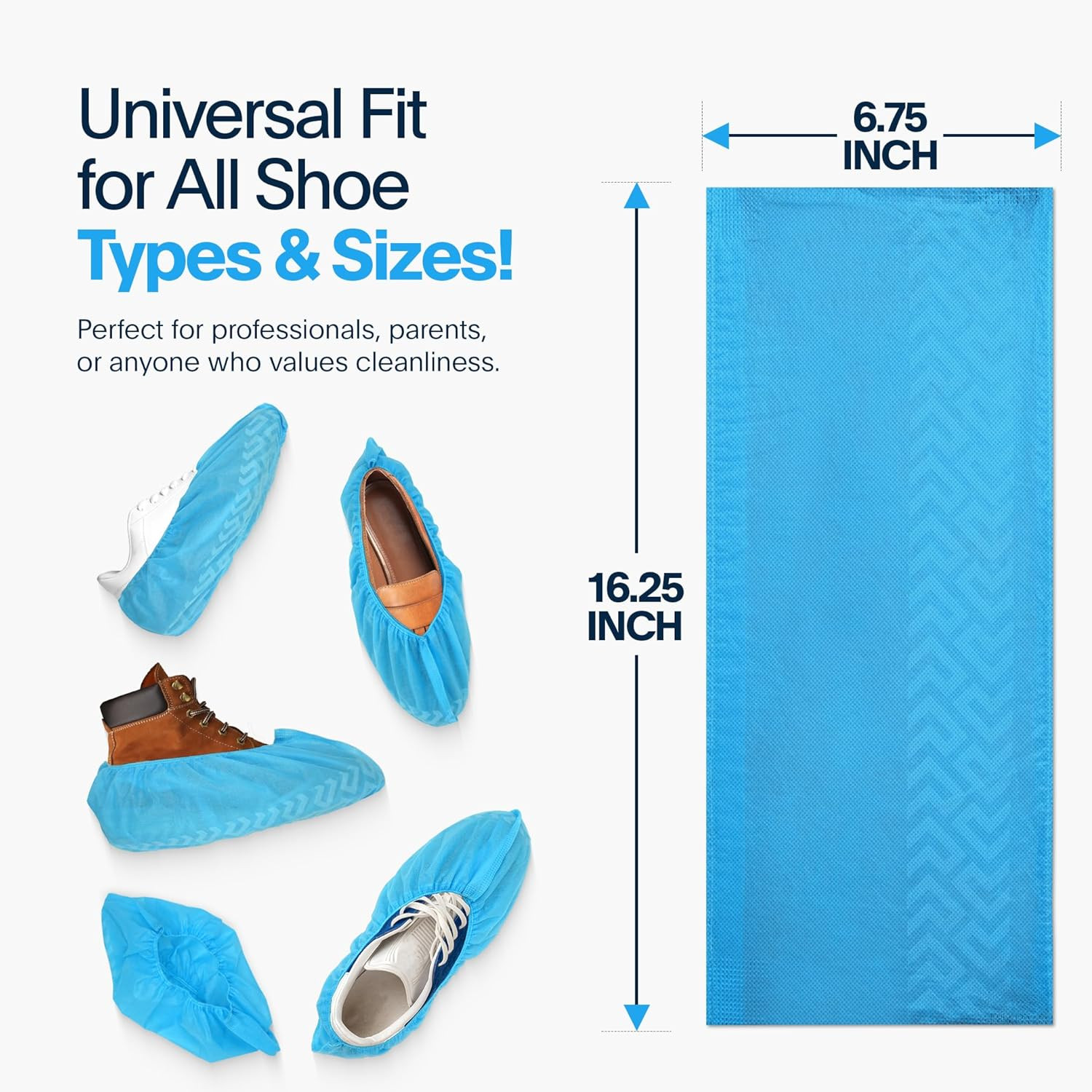 Premium Disposable Boot & Shoe Covers Booties | 100 Pack | Durable, Non-Slip,…