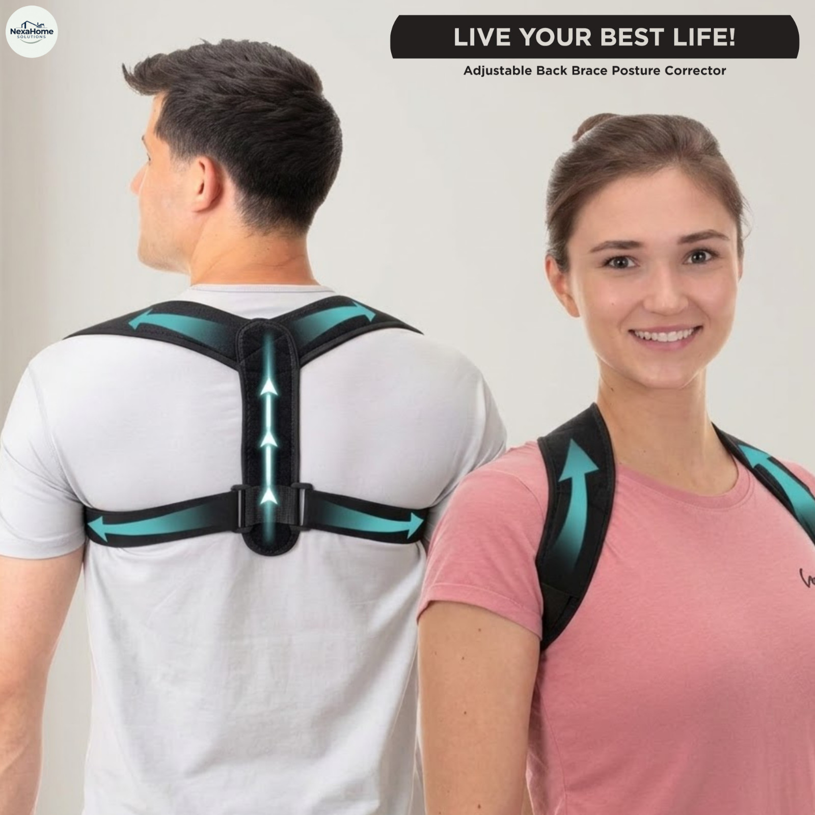 Adjustable Posture Corrector Back Brace Shoulder Support Adult Unisex