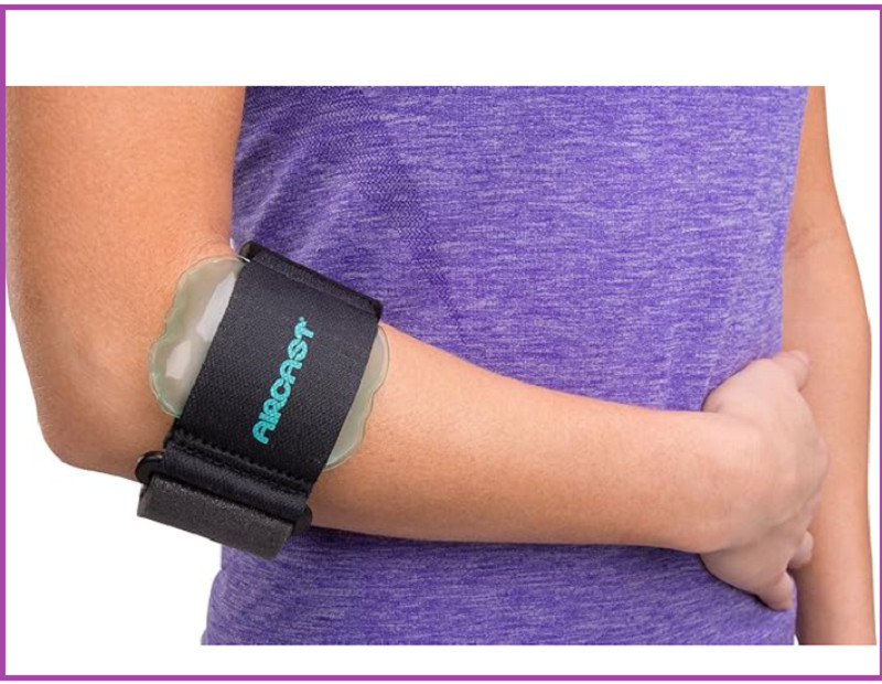 Aircast Pneumatic Armband: Tennis/Golfers Elbow Support Strap, Black