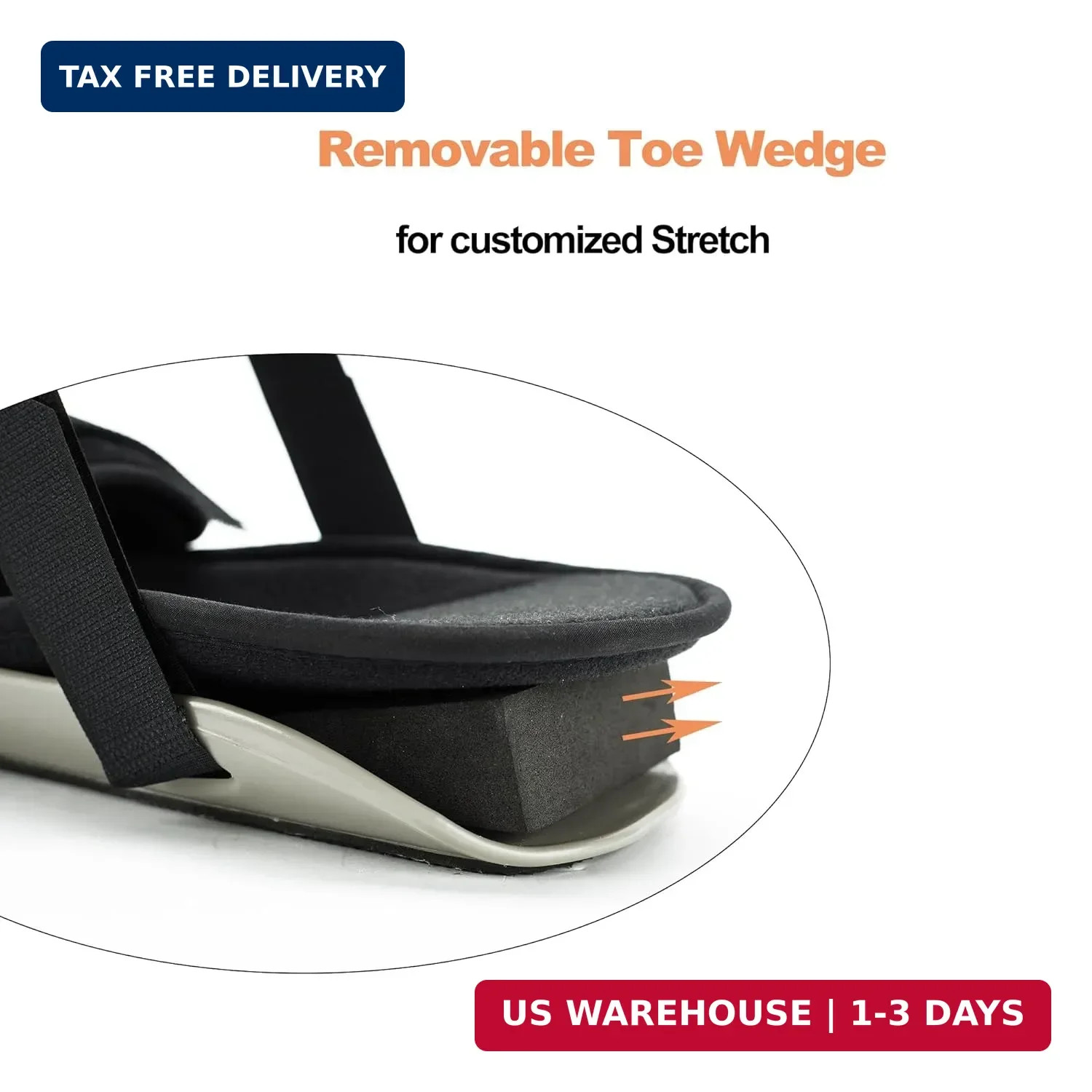 Plantar Fascitis Night Splint Adjustable Leg Support Brace for Fascia, Tendon an
