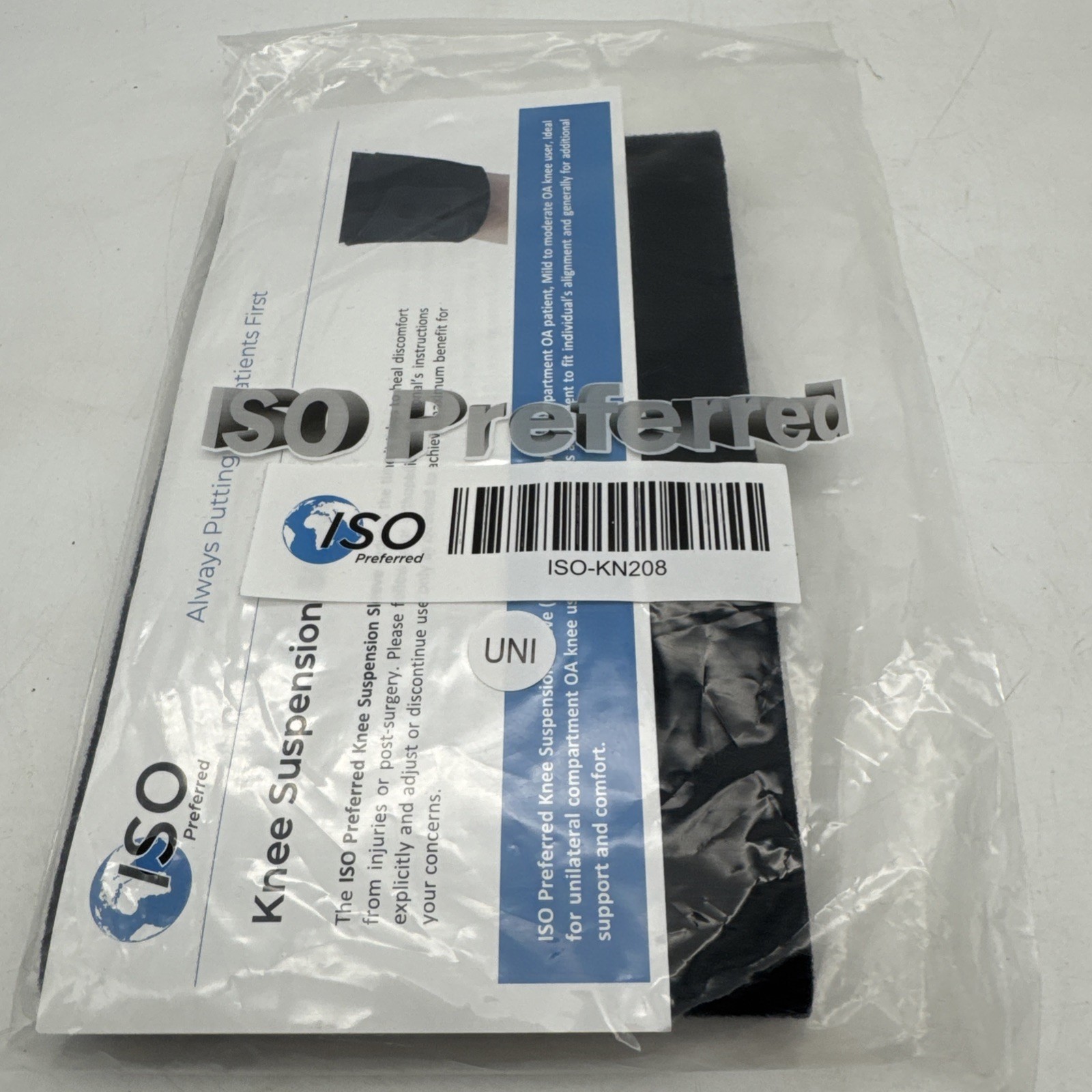 ISO Preferred Knee Suspension Sleeve KN208 Universal Size New