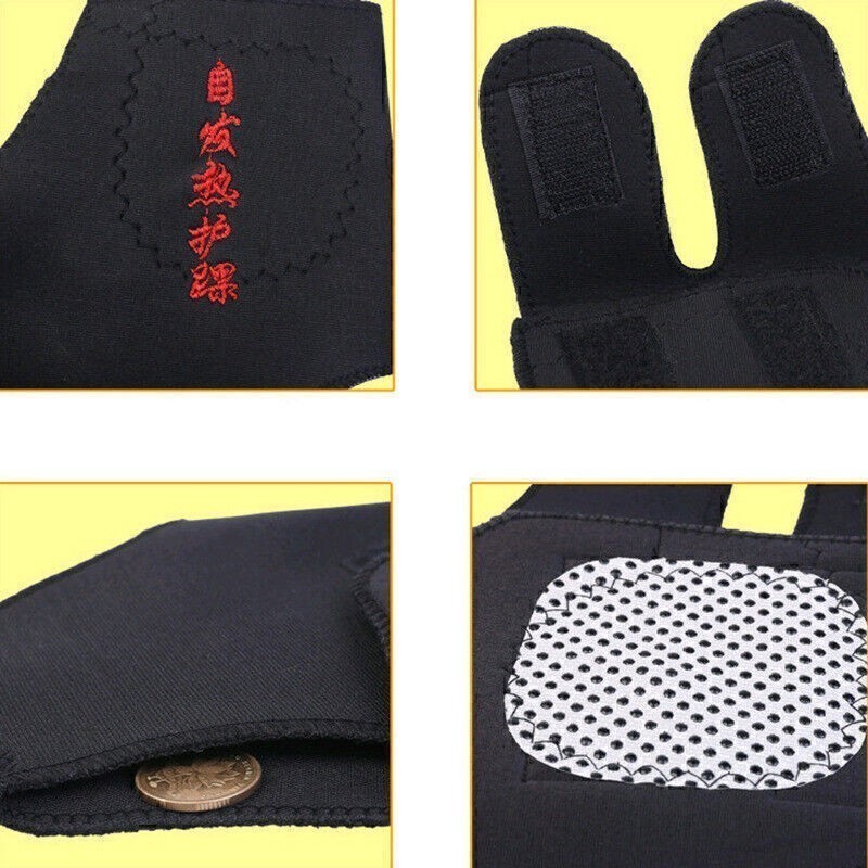 2pcs Self-heating Tourmaline Far Infrared Magnetic Therapy Ankle Support Brace