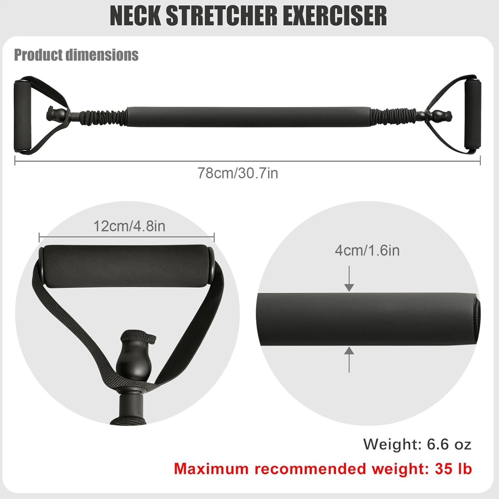 Neck Stretcher Exerciser, Cervical Traction Device, Neck Chiropractor Pull