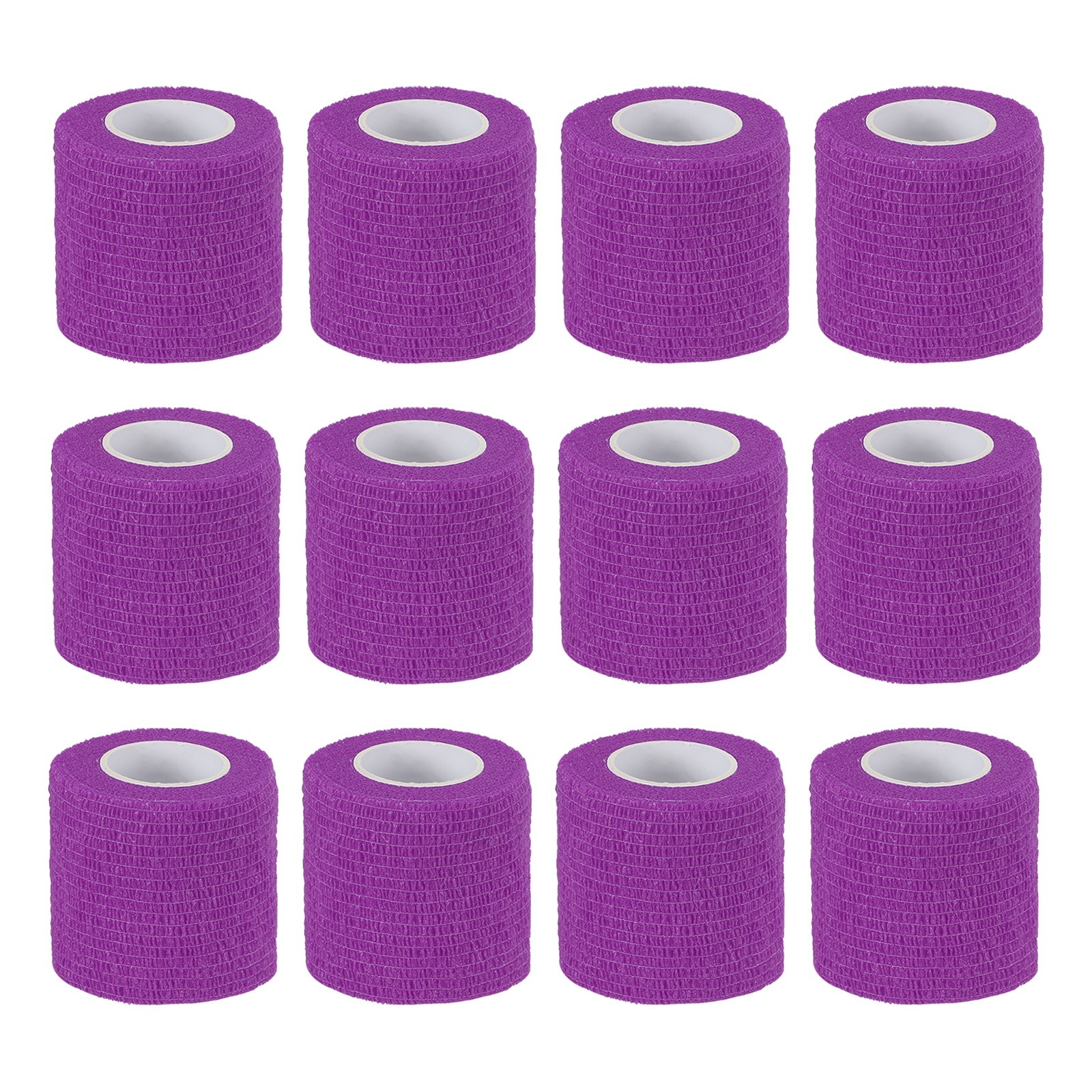 2″ x 177″ 12 Pcs Self Adhesive Bandage Wrap Elastic Self Tape Purple