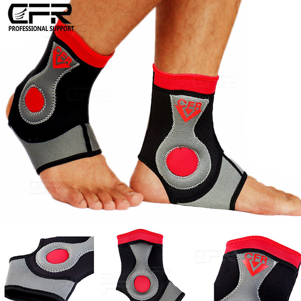 Ankle Foot Compression Wrap Sleeve Bandage Brace Support Sport Pain Protection @