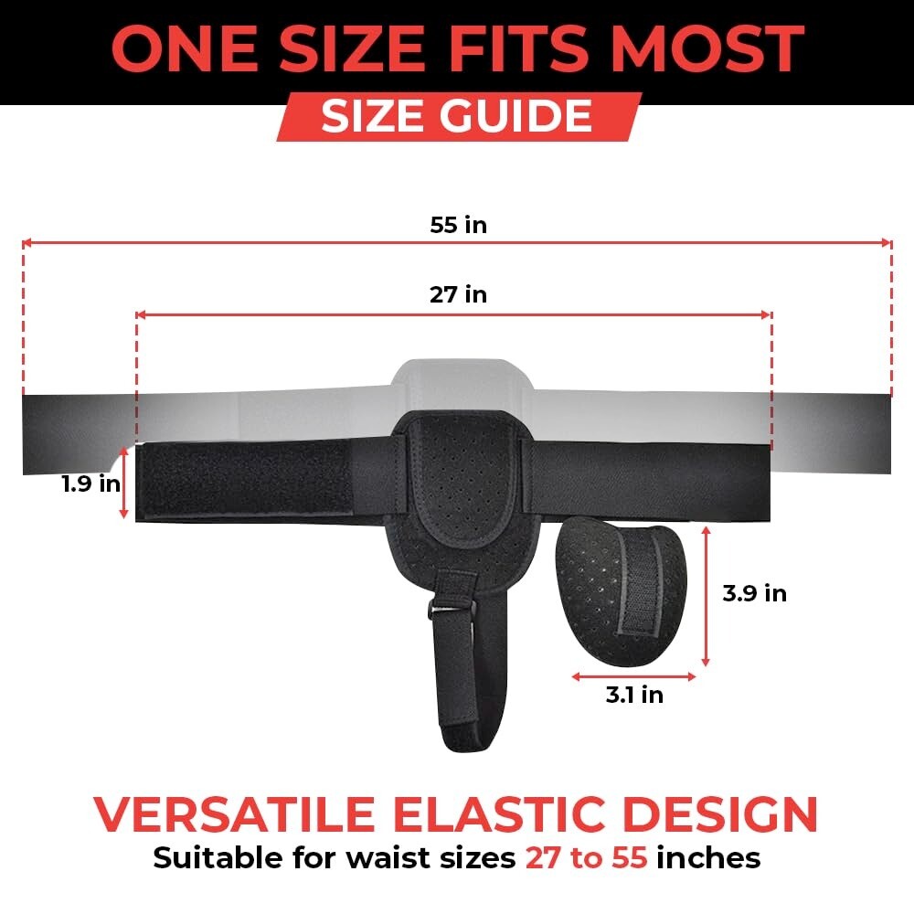 Hernia Support Belt Post Surgery Truss Inguinal Groin Adjustable Waist Strap US