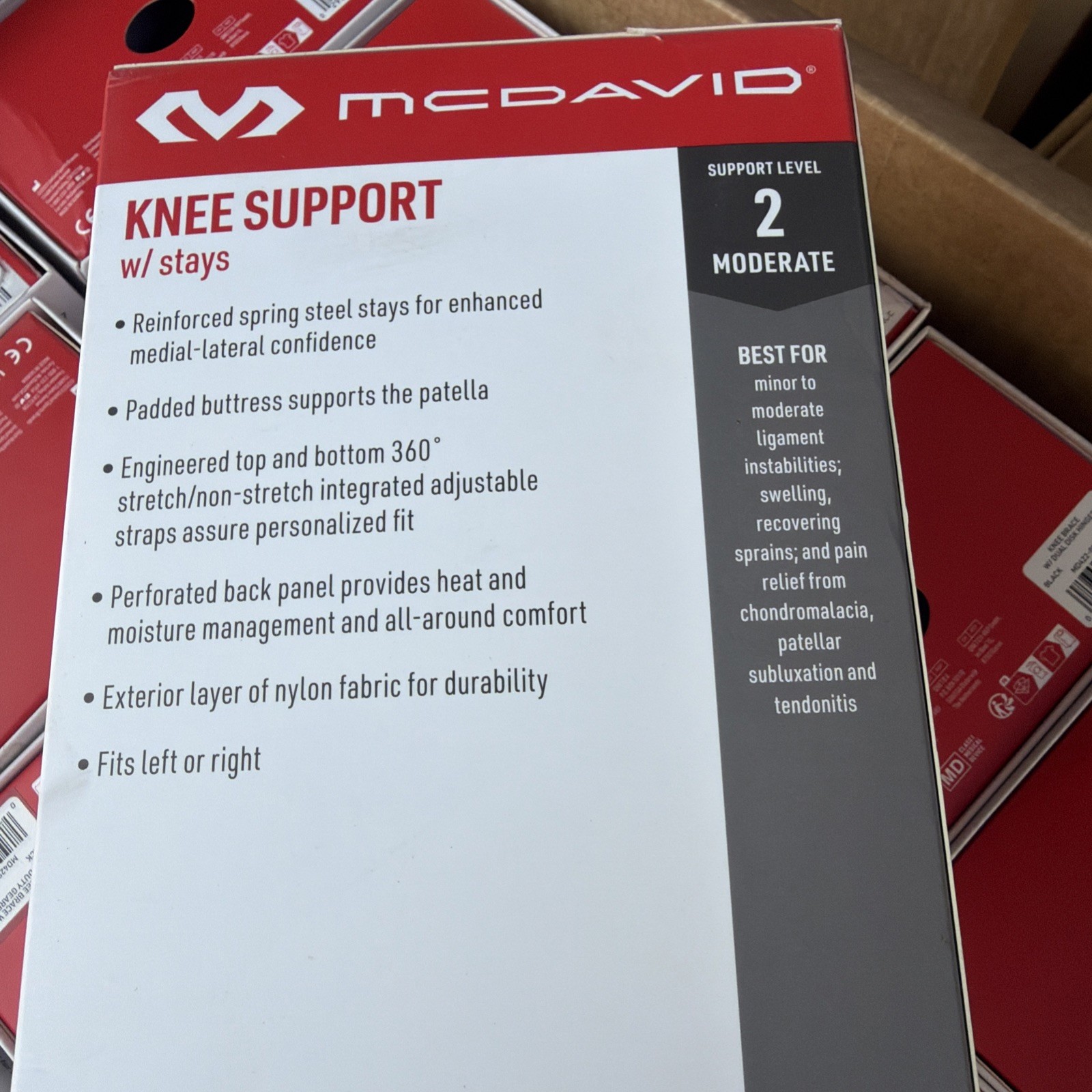 Mcdavid Level 2 Knee support w/ stays size medium 14-15”