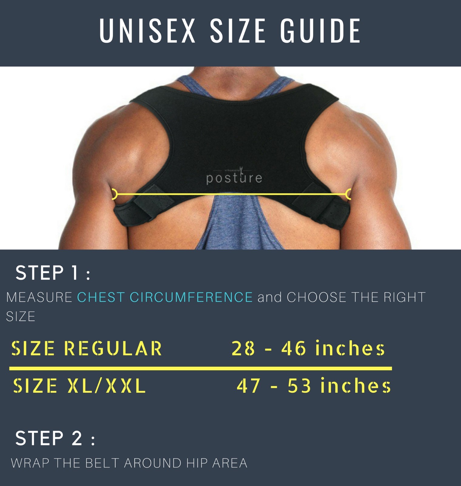 Discreet Unisex Posture Corrector That Provide Clavicle and Shoulder Support