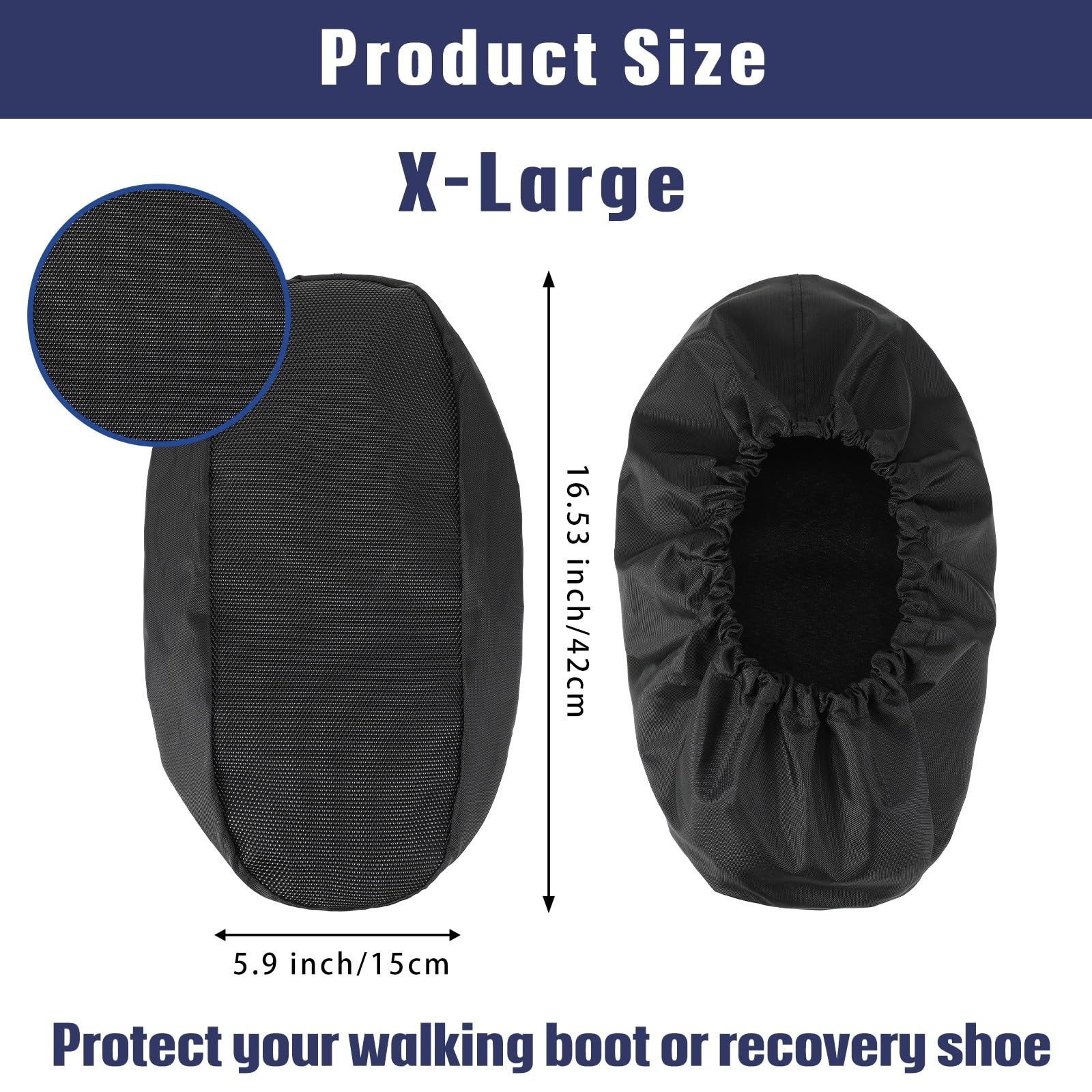 Waterproof Walking Boot Covers – 2 Pcs Non-Slip Medical Boot Protectors for Rain