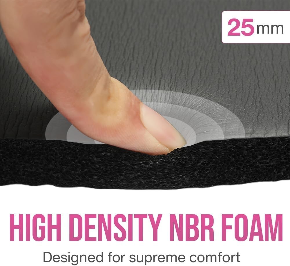 Eco-Friendly Extra Thick Yoga Knee Pad – 1 Inch Cushion with Portable Mesh Bag