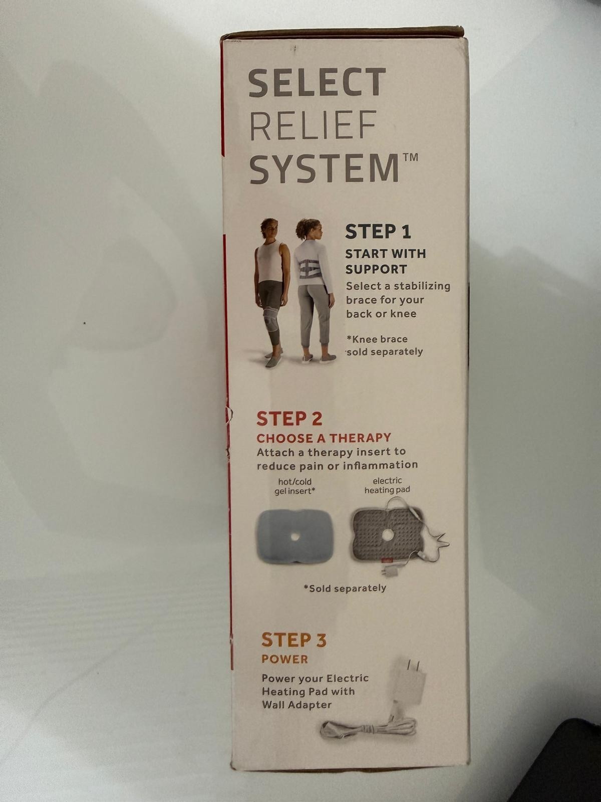 Sunbeam Back Brace Select Relief System Back Therapy Bundle