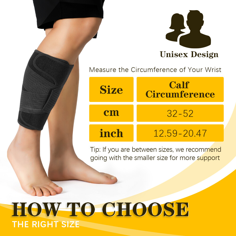 Calf Support Brace Adjustable Shin Splint Compression Calf Wrap Swelling Sleeves