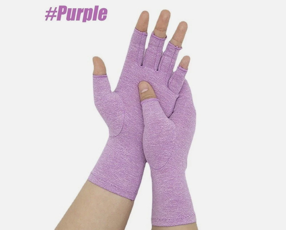 Arthritis Compression Gloves Fingerless Hand Support Carpal Tunnel Pain Relief