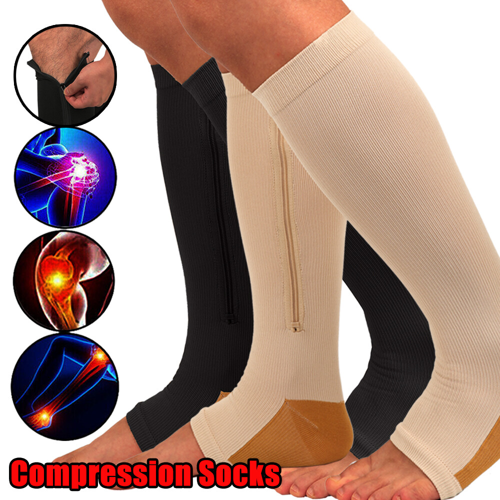 3 medias de compresión para varices 20-30 punta de compresion abierta calcetines
