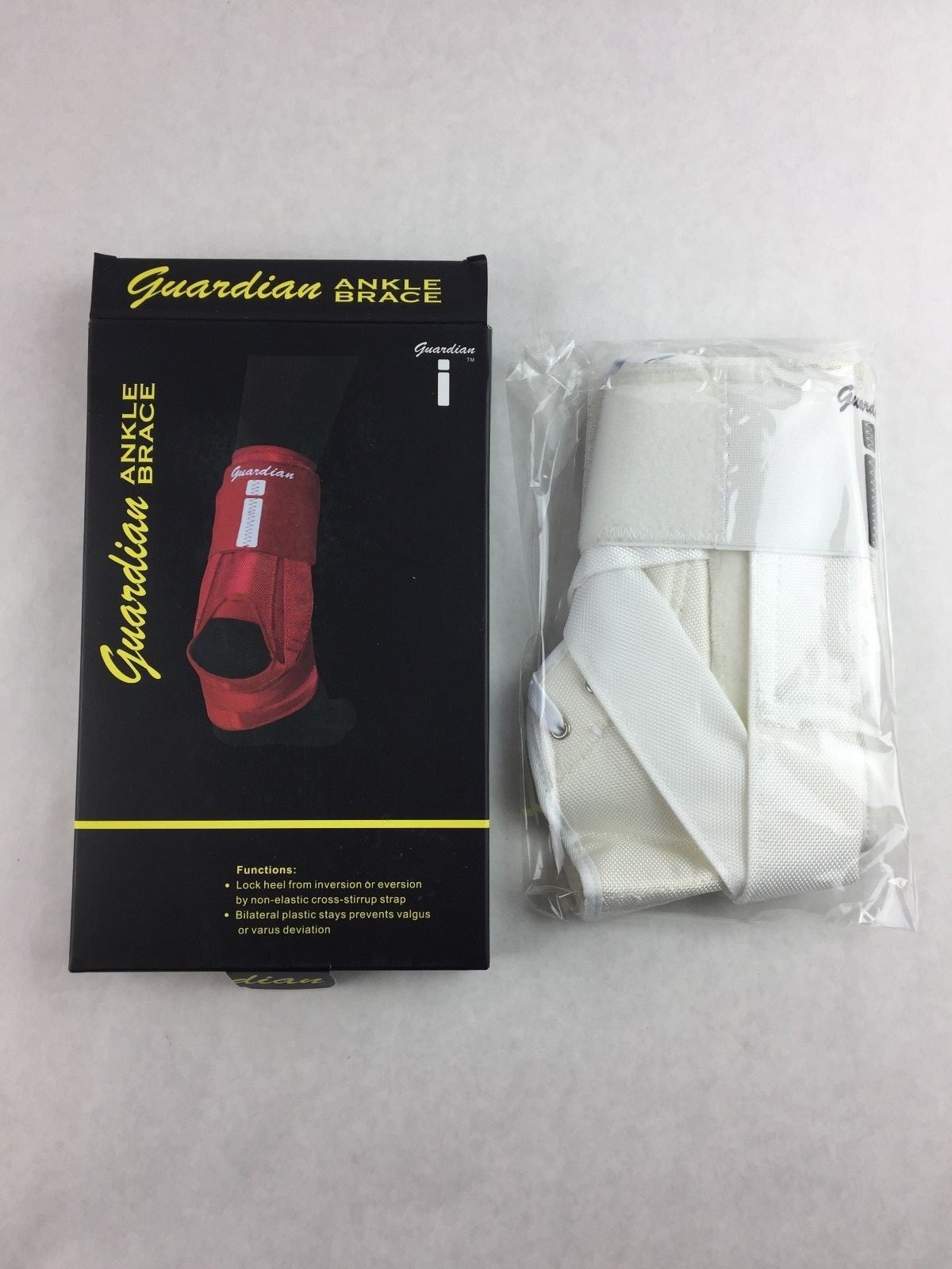 Guardian Ankle Brace Non-Elastic Strap, Inversion Eversion Protection