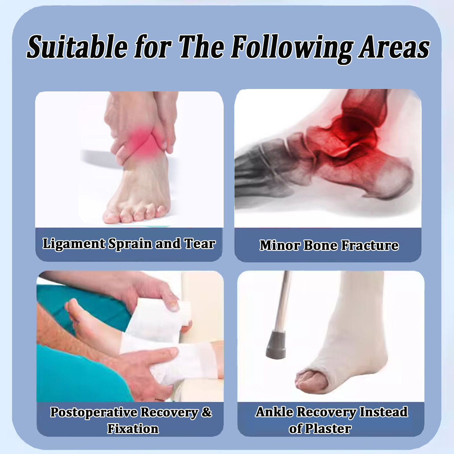 Ankle Brace Support Stabilizer Guard Tendonitis Achilles Sprain Foot Drop Strap