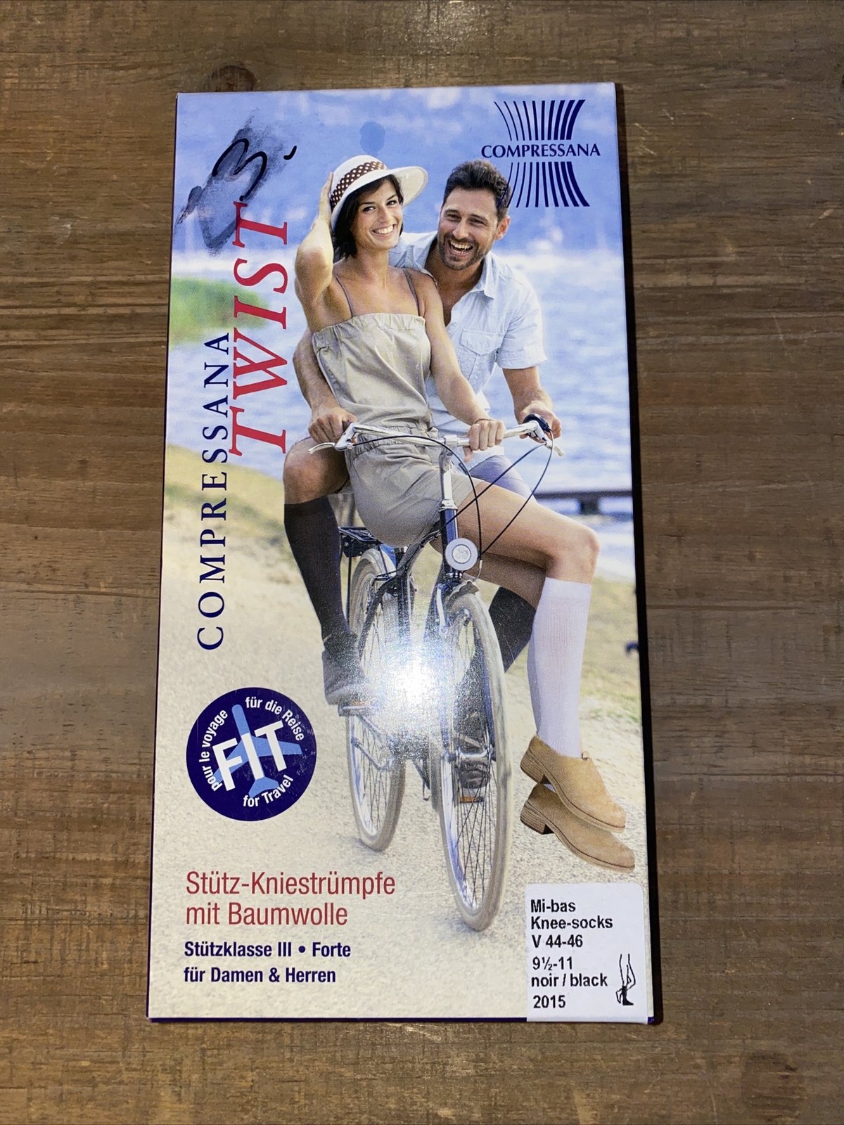 Compressana Twists Knee High Compression Stocking Made in Germany Black