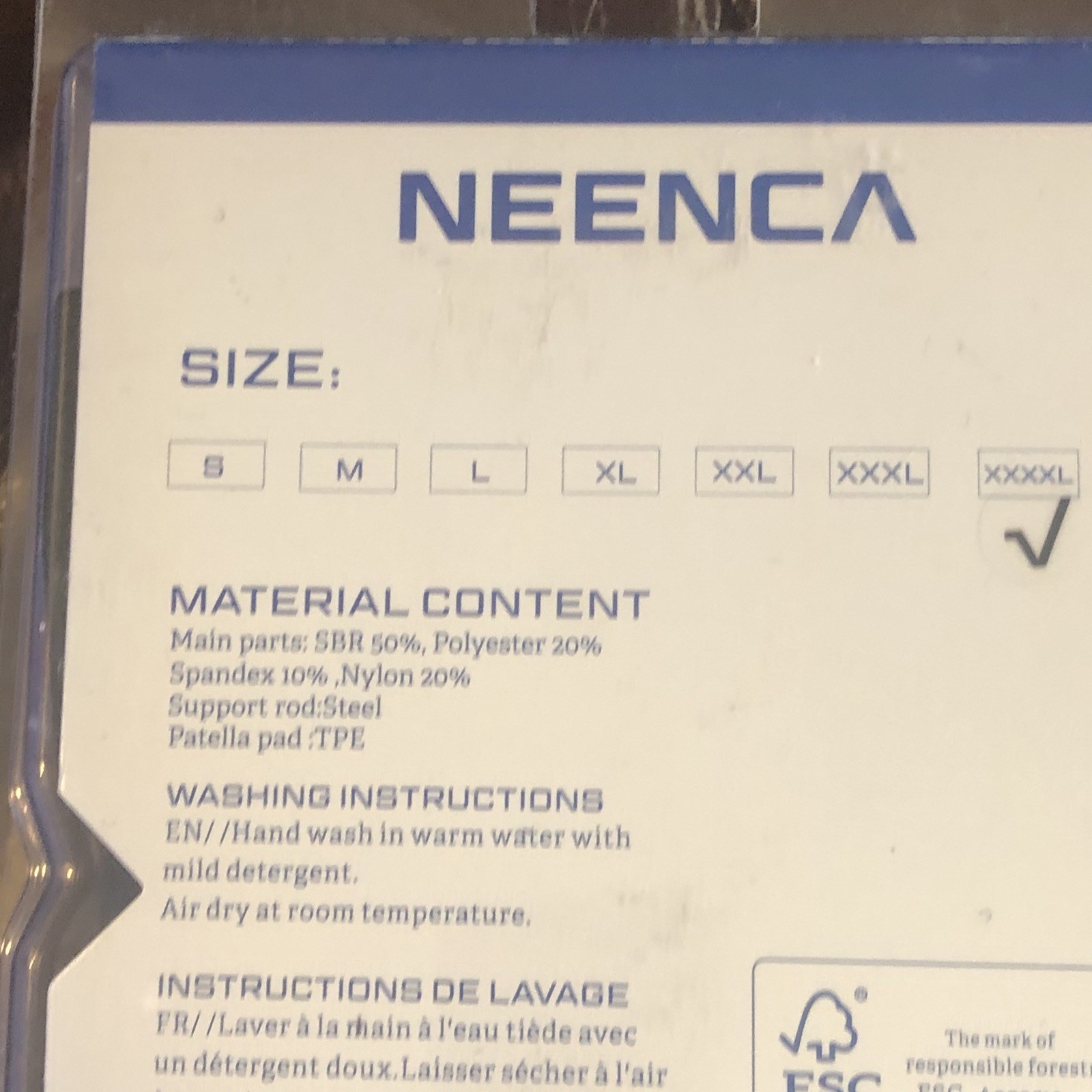 NEENCA Professional Knee Brace For Knee Pain-HX035/042-Size XXXXL -O15